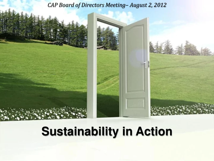 sustainability in action