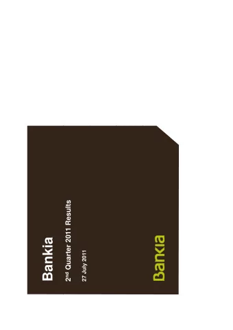 Bankia  27 July 2011  Disclaimer  Disclaimer This is an English non  binding translation of the