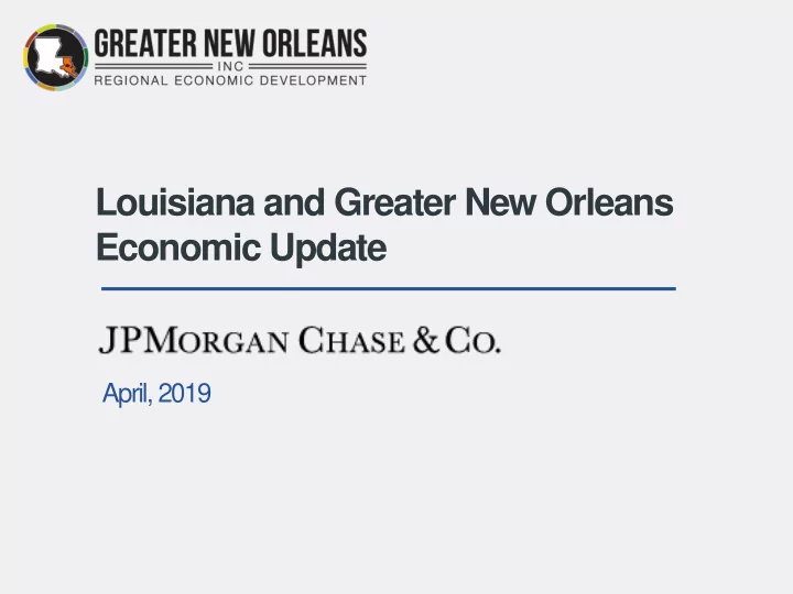 economic update