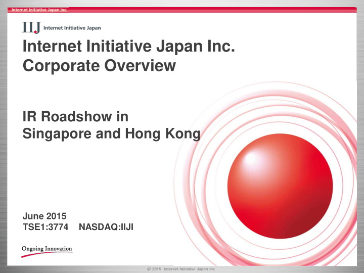 internet initiative japan inc corporate overview