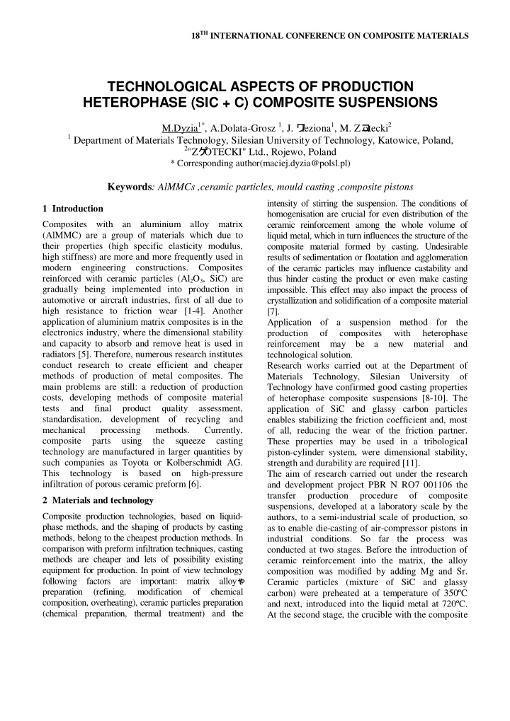 technological aspects of production heterophase sic c