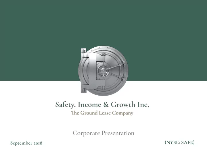 corporate presentation