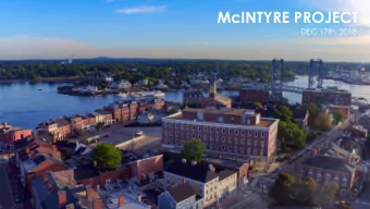 McINTYRE PROJECT  DEC 17th, 2018 McIntyre Project  Meeting Agenda:  1.Private Public Partnership