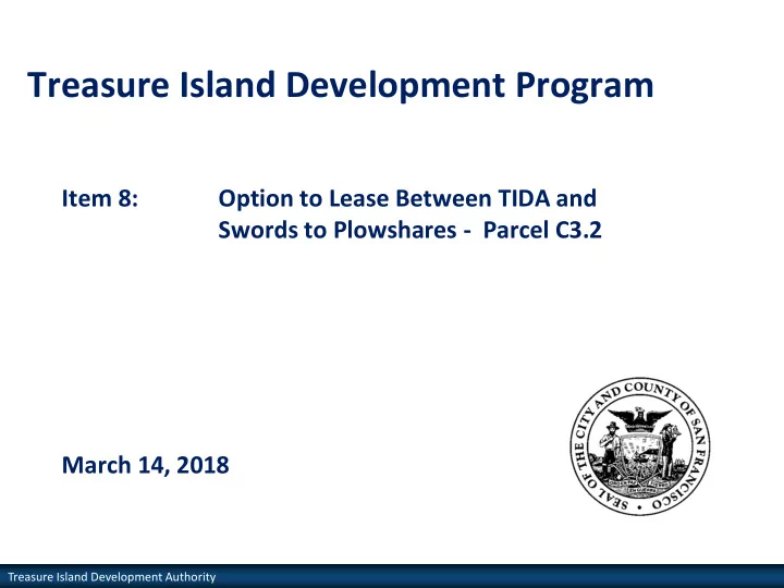 treasure island development program