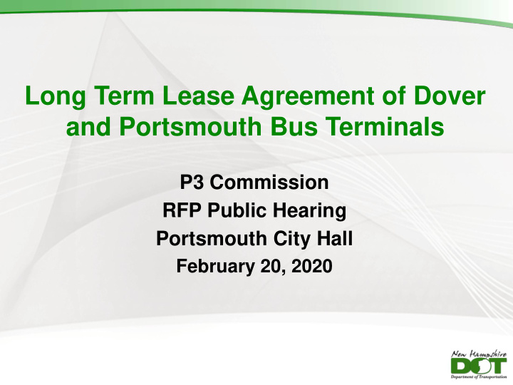 long term lease agreement of dover