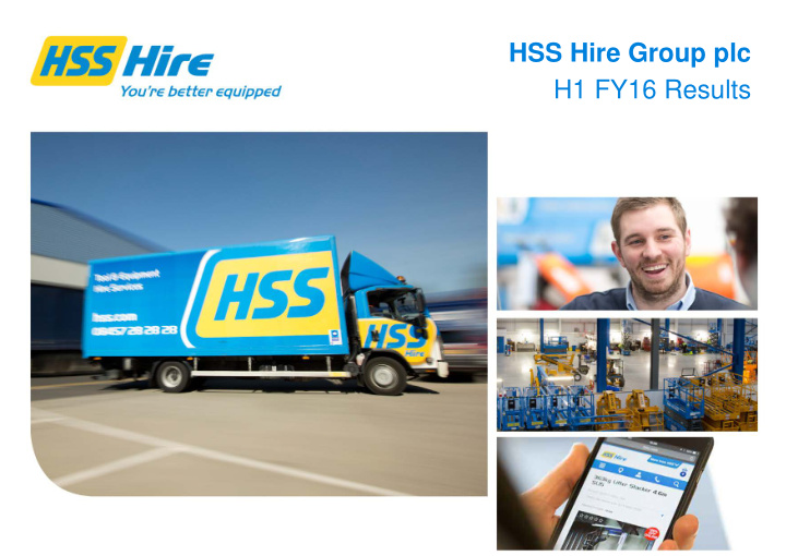 hss hire group plc h1 fy16 results