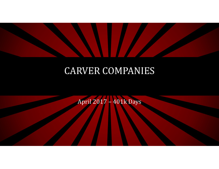 carver companies