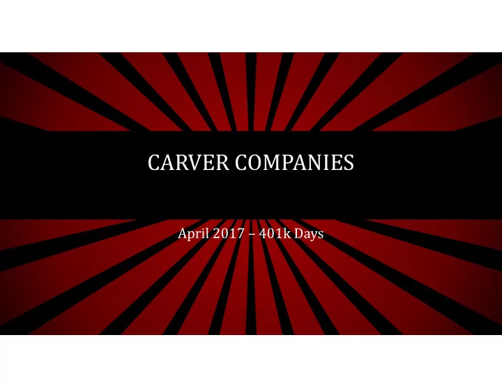carver companies