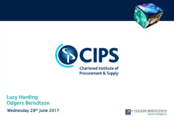 Lucy  cy Ha  Harding  ing  Odgers Bernd  ndtson  tson  Wedne  nesday ay 28 th th June  ne 2017  17