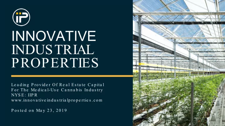 innovative industrial properties