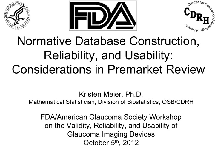 normative database construction reliability and usability