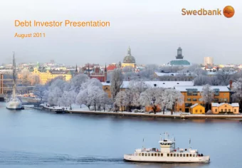 Debt Investor Presentation  August 2011  Disclaimer  By attending the meeting where this