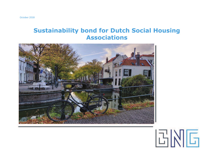 sustainability bond for dutch social housing associations