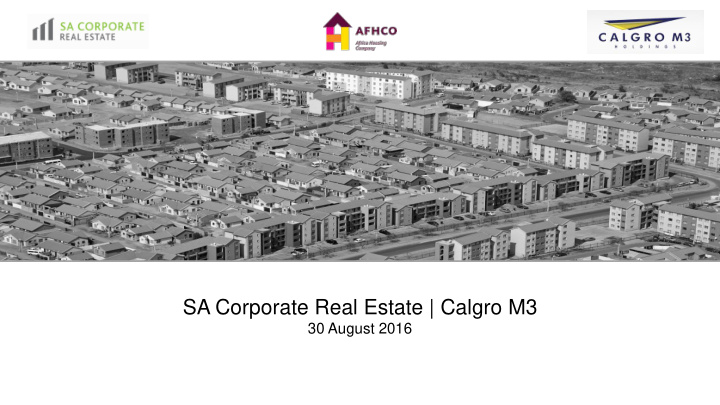 sa corporate real estate calgro m3