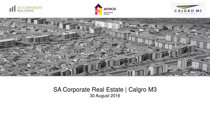 sa corporate real estate calgro m3