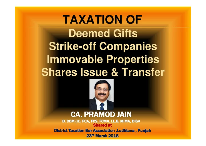 taxation of