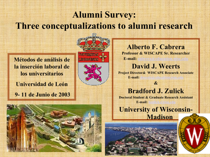 alumni survey three conceptualizations to alumni research