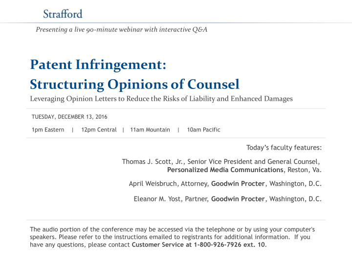 patent infringement structuring opinions of counsel