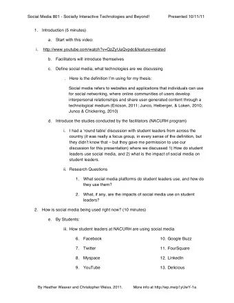 1. Introduction (5 minutes) a. Start with this video: i.