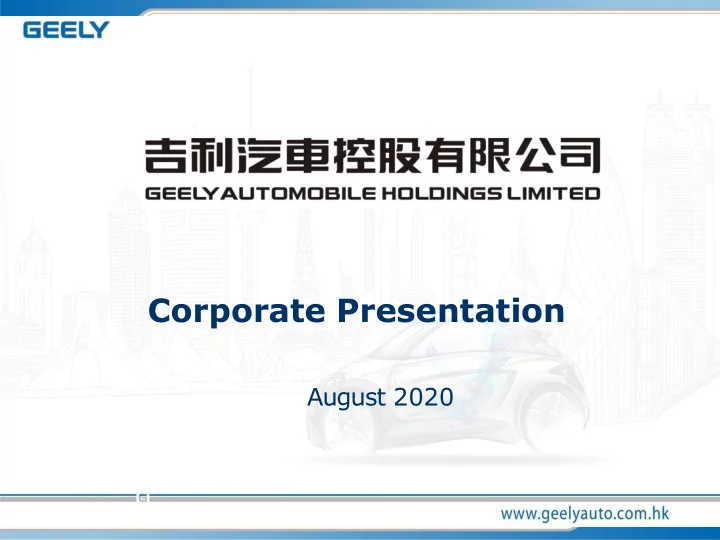 corporate presentation