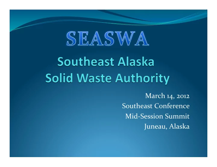 march 14 2012 southeast conference mid session summit