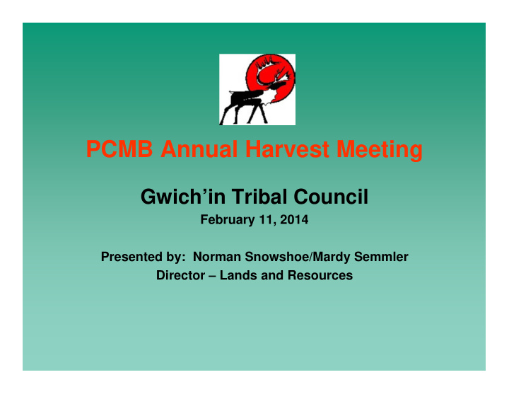 pcmb annual harvest meeting