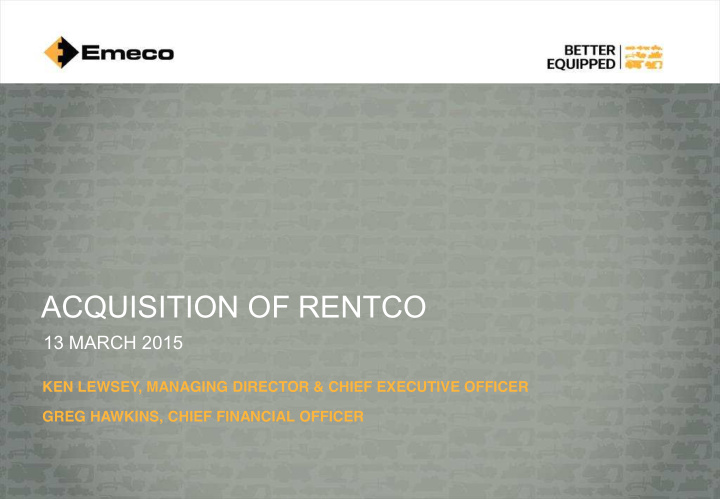 acquisition of rentco