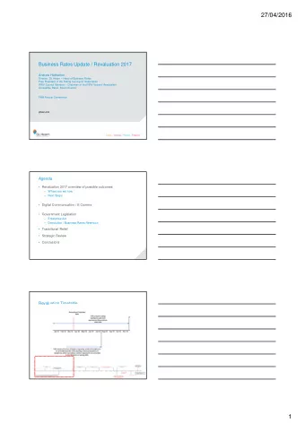 27/04/2016  Business Rates Update / Revaluation 2017  Andrew Hetherton  Director, GL Hearn  Head