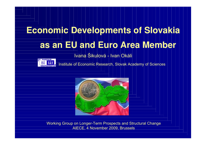 economic developments of slovakia as an eu and euro area