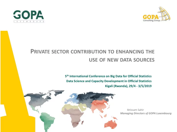 gopa consulting group in brief
