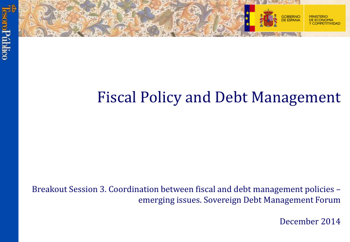 fiscal policy and debt management