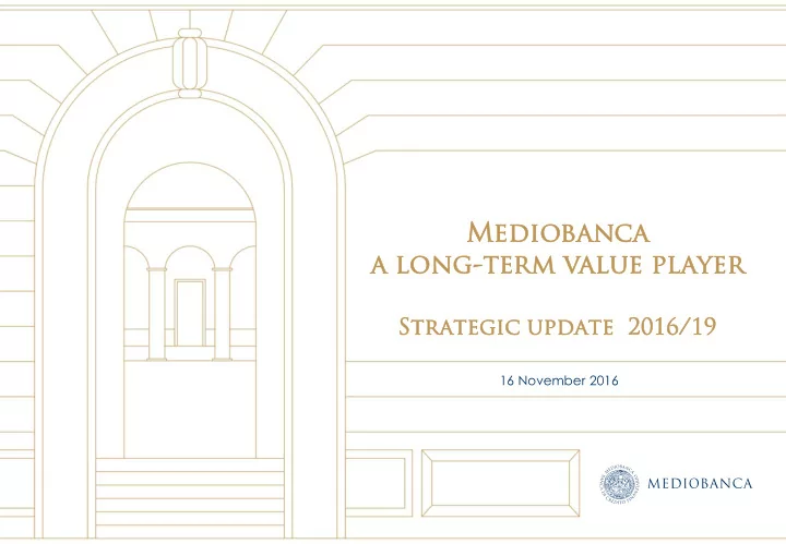 strategi egic c update 2 201 016 6 19 19 16 november 2016