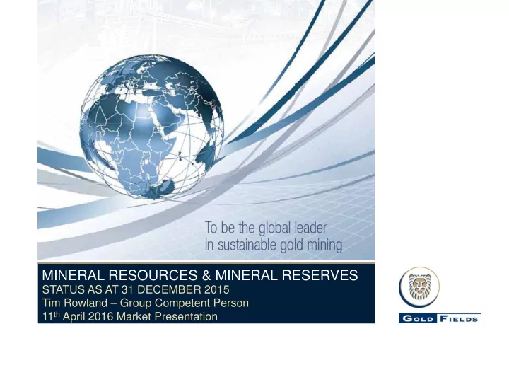 mineral resources mineral reserves