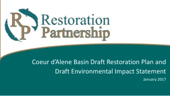 Draft Environmental Impact Statement  January 2017 Restoration Partnership Natural Resource