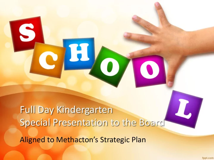 special presentation to the board