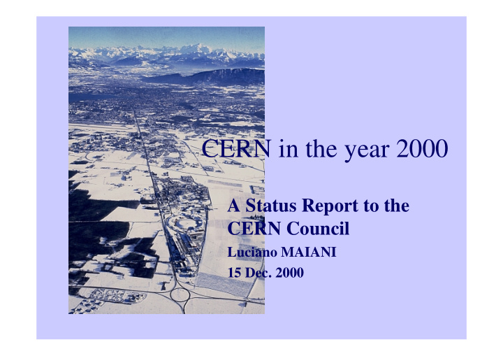 cern in the year 2000