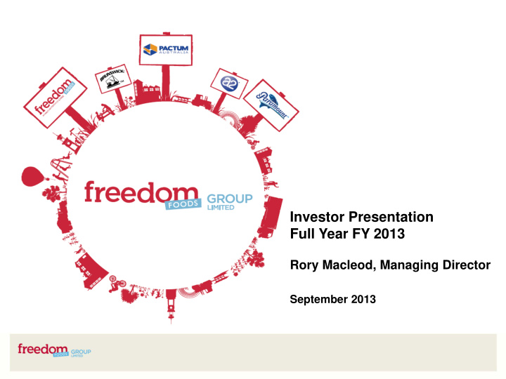 investor presentation full year fy 2013