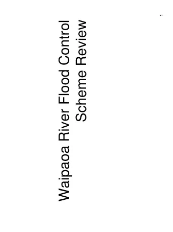 Waipaoa River Flood Control  Scheme Review  Review   Technical Review Sept 2009   Steering