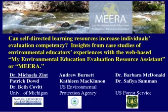 Can self-directed learning resources increase individuals  evaluation competency?  Insights from