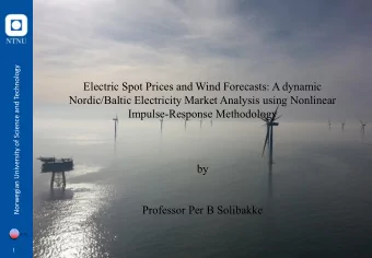 Electric Spot Prices and Wind Forecasts: A dynamic  Nordic/Baltic Electricity Market Analysis using