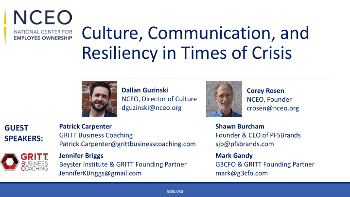 culture communication and resiliency in times of crisis