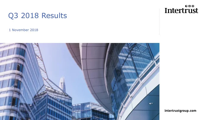 q3 2018 results