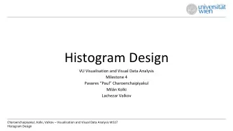 Histogram Design  VU Visualisation and Visual Data Analysis  Milestone 4  Pavares Paul