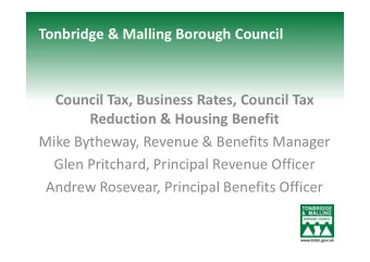 Tonbridge &amp; Malling Borough Council  Council Tax, Business Rates, Council Tax  Reduction &amp;