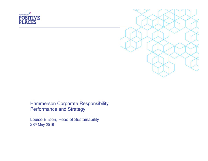 hammerson corporate responsibility performance and