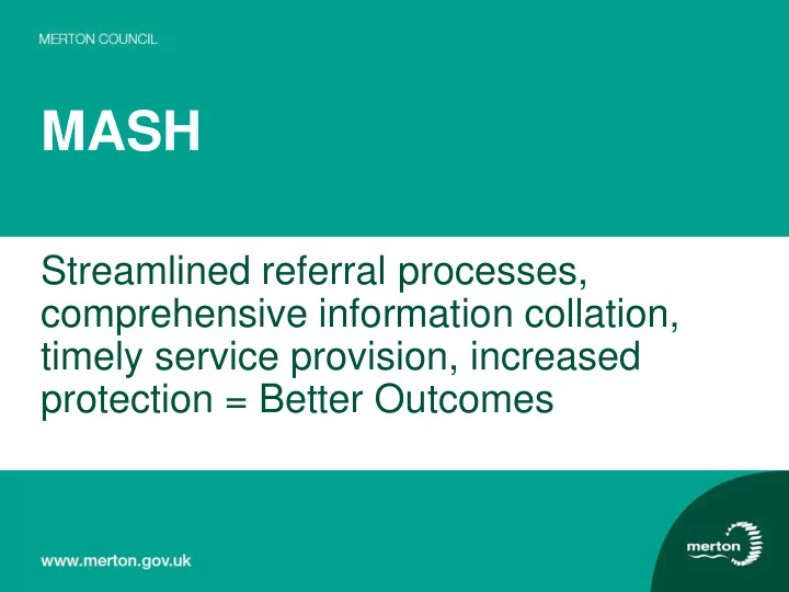 mash co locates safeguarding agencies and their
