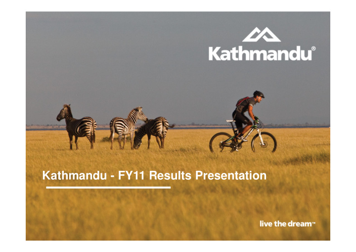 kathmandu fy11 results presentation