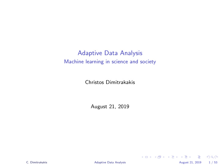 adaptive data analysis