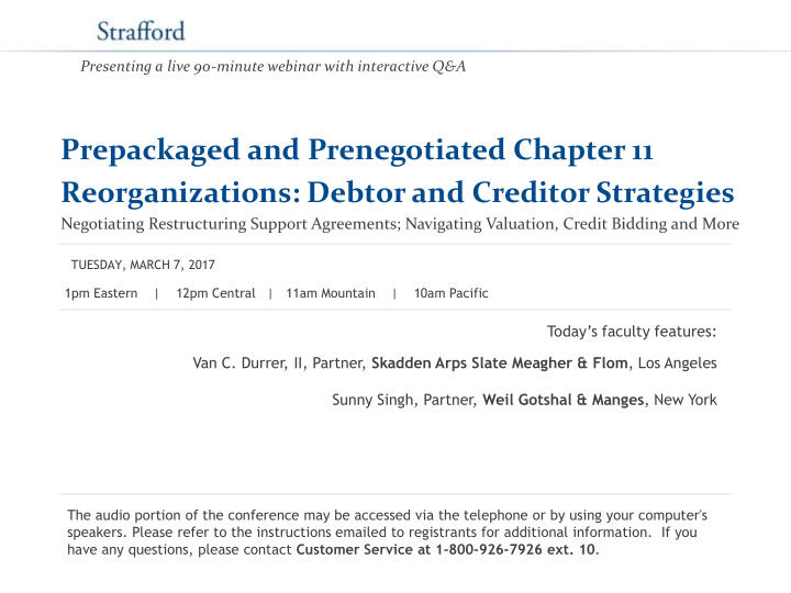 reorganizations debtor and creditor strategies