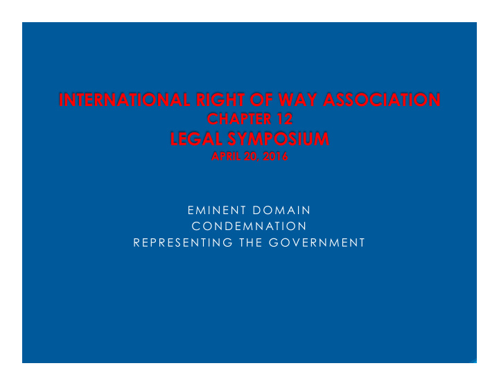 international right of way association